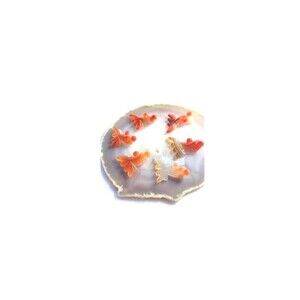 Adorable Red Agate Fish Pendants - 5 total